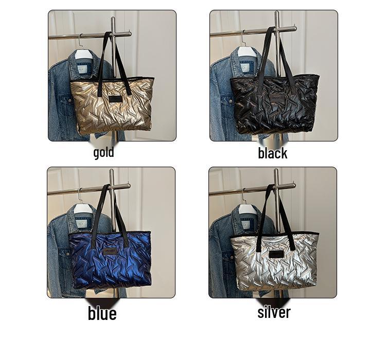 Tasche mit Prägung im koreanischen Stil: Handtasche mit großer Kapazität für Damen, Herbst-Winter