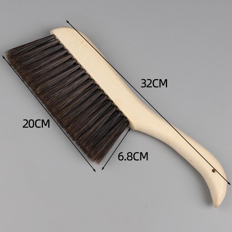 Solid Wood Long Handle Bed & Furniture Soft Bristle Cleaning Brush