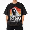 Grafisch bedruckter König Balduin IV. Aufsteiger? Washed Shirts Merch Harajuku T-Shirts für Herren Damen Tee