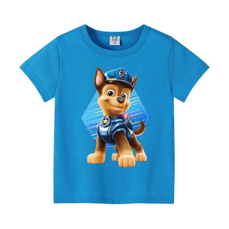 Paw Patrol Children Tops Kids Cotton T-shirts Cute Cartoon Graphic T Shirts Boys Girls Casual Short Sleeved Summer Kids Clothing