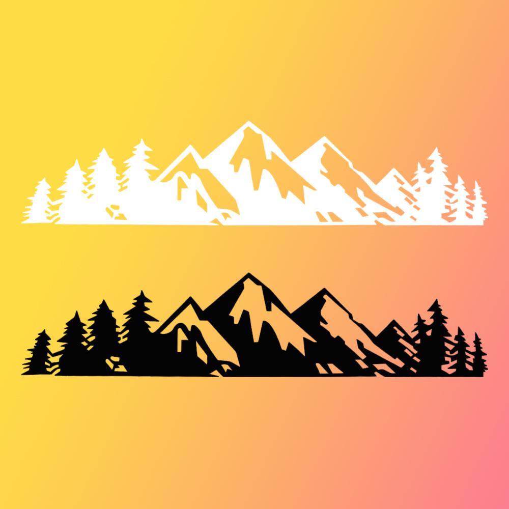 Autoaufkleber Wald Schneeberg Grafik Auto Stoßstangenaufkleber Motorrad Karosseriedekoration Vinyl Aufkleber Auto Styling Modifikation