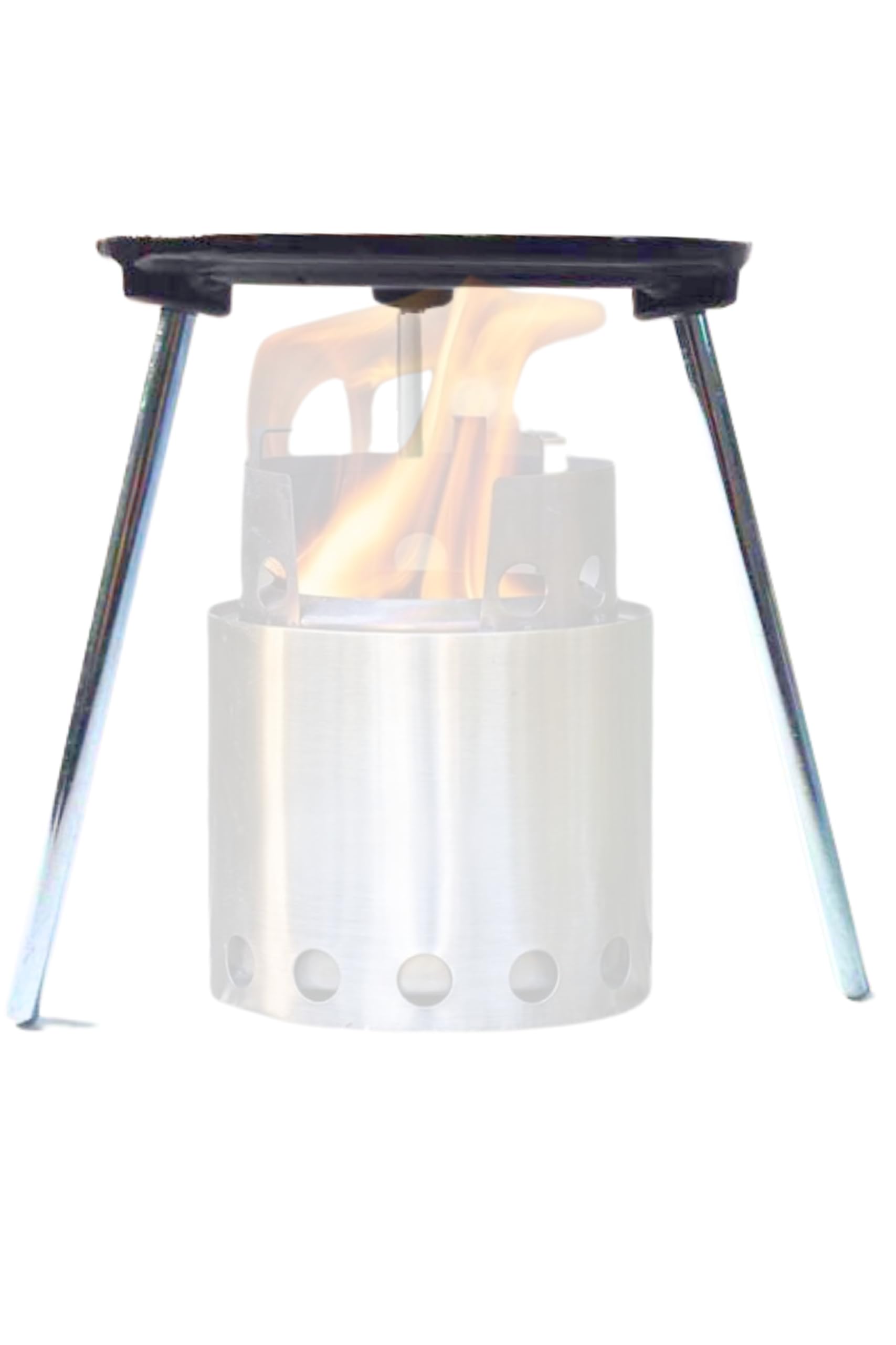 

Compact fire pit with fire disc compatibility, cooker stand, mini trivet, non-slip, lightweight, foldable, perfect for solo camping