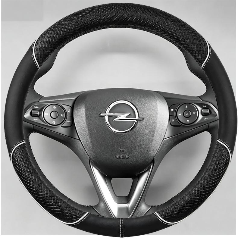 Hand Stitched Black Leather Car Steering