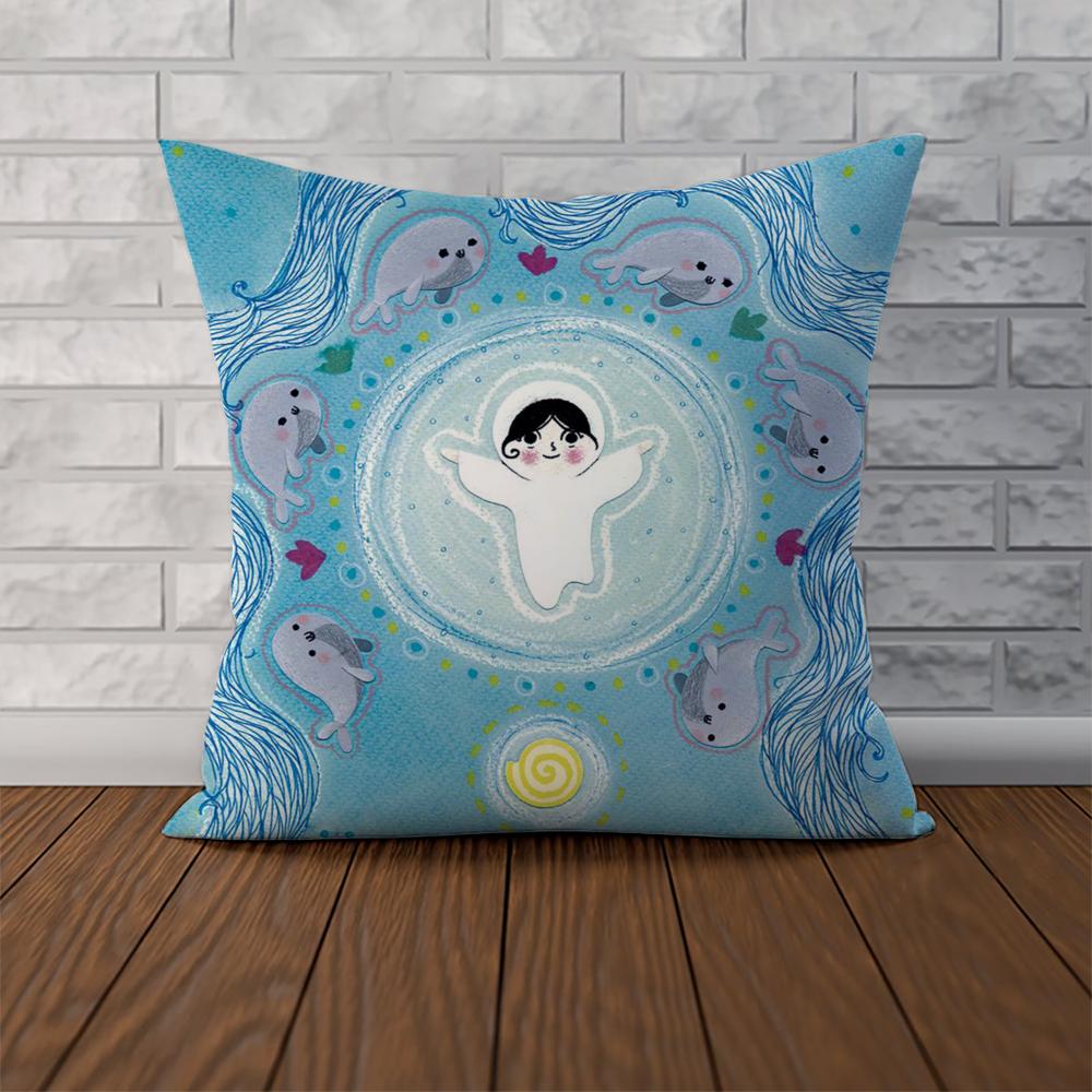 Song Of The Sea Pillow Case For Car Sofa Decorative Home Doublesided Print Plush Square Throw Pillow Cushion Cover