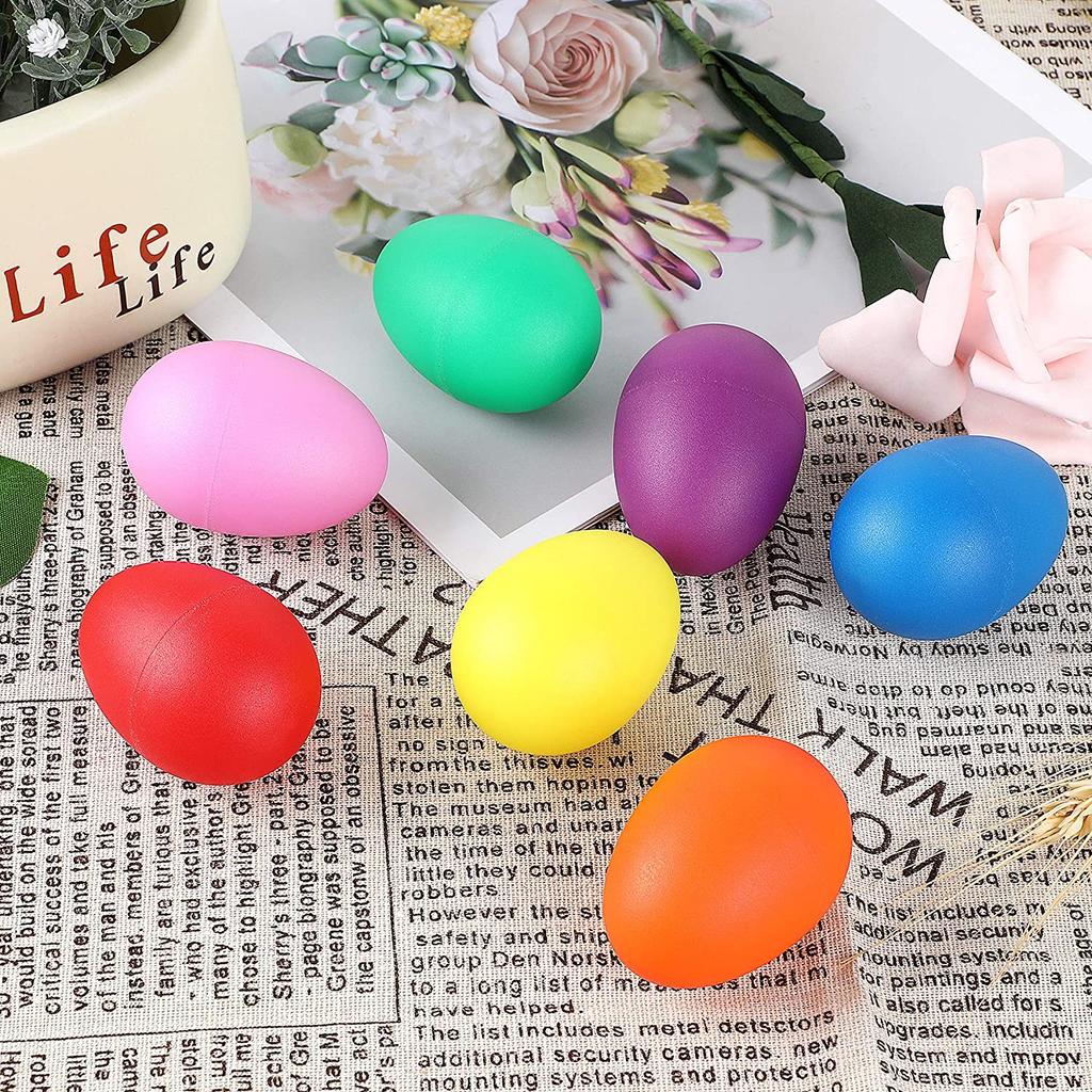 Plastic Egg Shakers Percussion Musical Egg Maracas Easter Egg Kids Toys