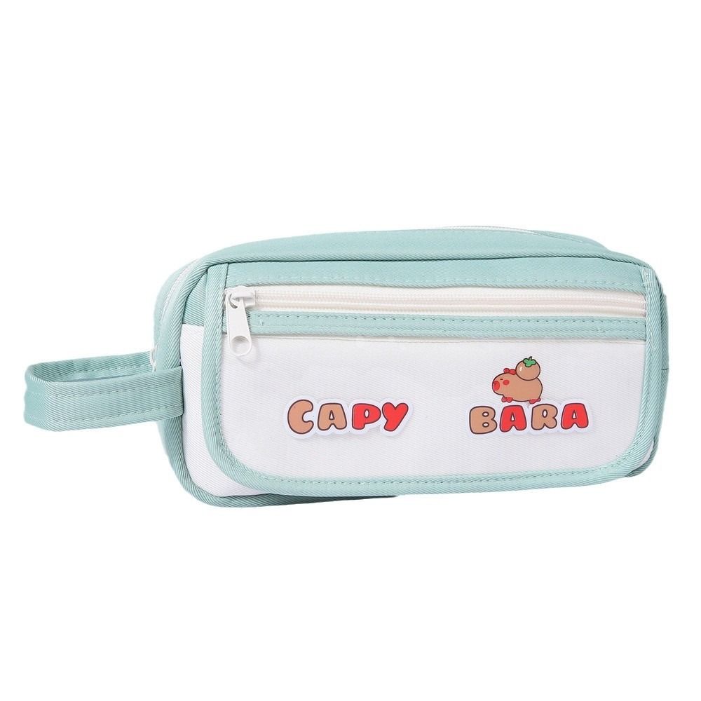 High Appearance Level Pen Bag Visible Stationery Kawaii Capybara Pencil Case  for Students