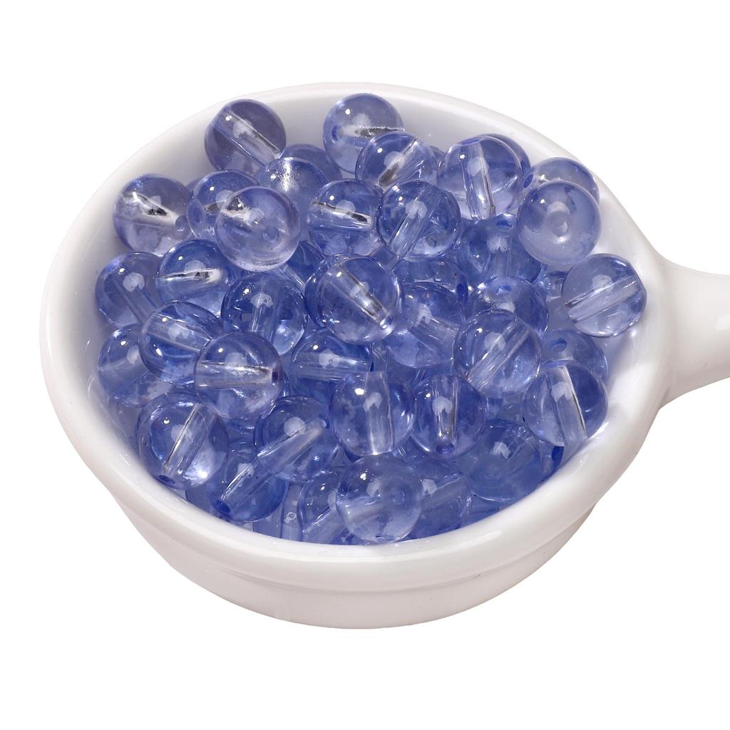 20-50Pcs High Transparency Glass Beads Loose Spacer Beads for Jewelry Making DIY Bracelet Necklace