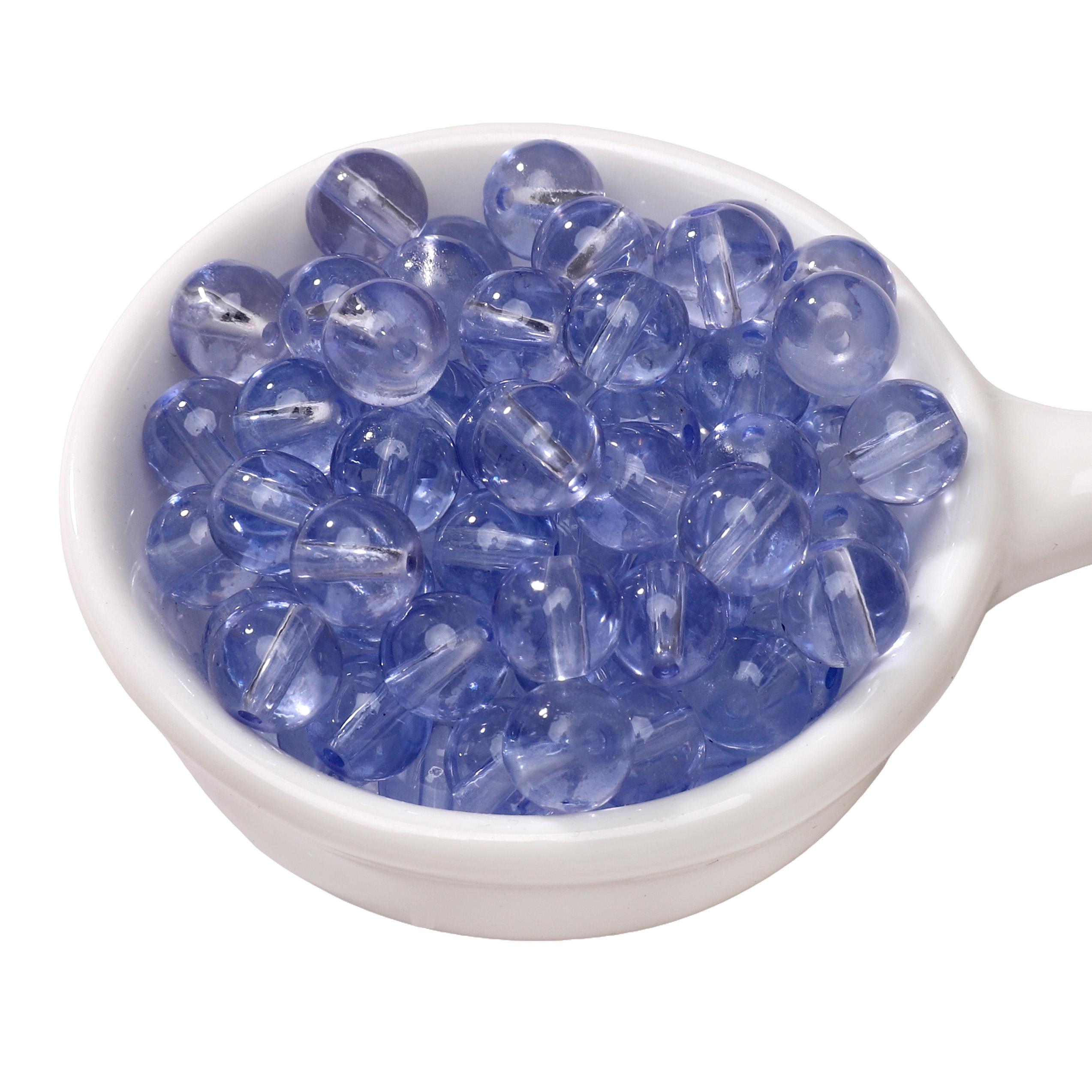 

20-50 шт. Высокопрозрачные стеклянные бусины, россыпные бусины-разделители для изготовления ювелирных изделий, для самостоятельного изготовления браслетов и ожерелий 8mm 30pcs синий