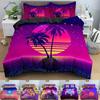 Retro Abstract Waves And Sunset Comfortable Duvet Quilt Cover Pillowcase Bedding Set Children Bedroom Decoration Home Textile