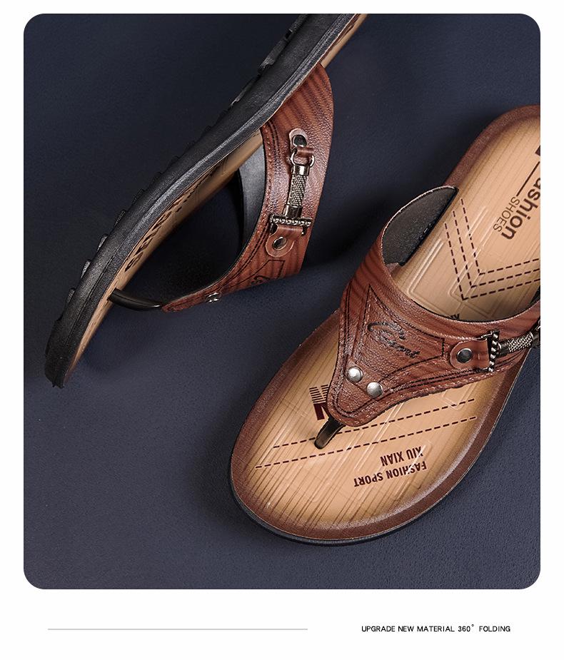 Men's Soft Sole Non-Slip Breathable Summer Sandals - Versatile Open-Toe Beach Shoes for Outdoor Wear