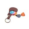 PU Leather Picks Bag and Picks Carrying Case with Keyring for Guitar Bass Ukulele Guitar Picks Holder Case with 5 Picks