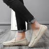 Mens Genuine Leather Loafers Breathable Hollow Out Flats Casual Slip On Driving Shoes Moccasins Summer Big Size