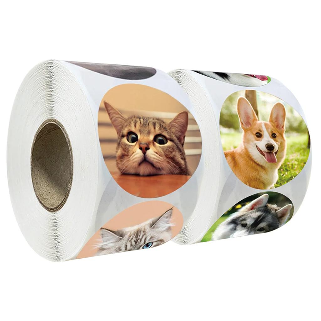 1000 Stück Kawaii Katzen Hunde Tiere Scrapbooking Aufkleber Danke Aufkleber Bastelbedarf für Kinder Frau Mann Geschenk