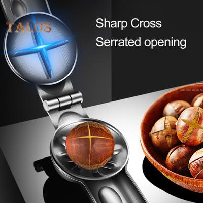Stainless Steel Chestnut Opener Plier Ergonomic Handle Food Grade Hazelnut Walnut Nut Cracker Sheller Clamp Tools Kitchen Gadgets
