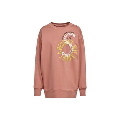 Adidas X Stella Mccartney Sweatshirt With Front Letter Print Unisex Tops Red Brown IB5887