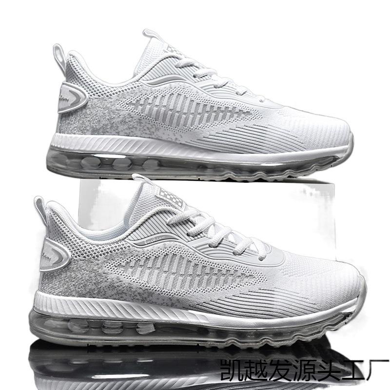2025 Summer Sports and Leisure Shoes, Men's Shoes, Full Air Cushion Running Shoes, Fly-woven Ultra-light Shock Absorption and Colorful Air Cushion