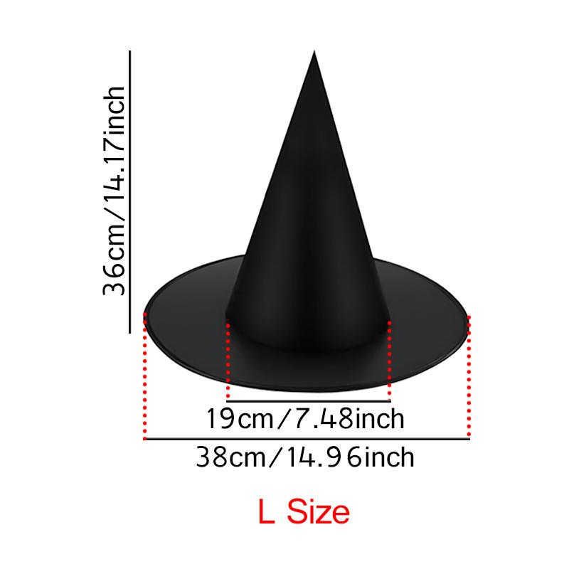 Halloween Hat Witch Wizard Black Hat S/L 2 Sizes Available Home Courtyard Decoration Masquerade Halloween Costume Party Prop ZYF