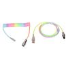 Gaming Keyboard Cable Gradient Color RGB Luminous Custom Mechanical Keyboard Retractable USB C