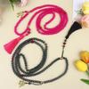 {Summer2} Ancient-Style Peace Buckle Necklace Tassel Beaded Long Crossbody Chain Retro Jewelry For Women Daily Accessory