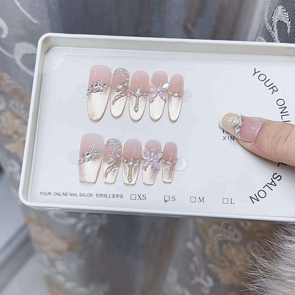 Manichiură Fototerapie Pură Lucrată Manual Armură Șarpe pentru Alergat Stil Ochi de Pisică Reutilizabil Patch Artă Unghiilor