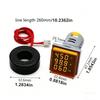 1pc Square LED Digital Voltmeter Ammeter Hertz Meter AC20-500V Signal Lights Voltage Current Frequency Combo Meter
