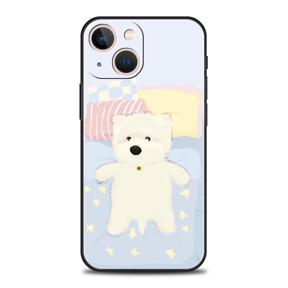 Dog Cat Couple Phone Case For iPhone 17 Air 16 Plus 13 15 14 12 11 Pro MAX 7 8 SE Soft TPU Shockproof Cover Funda