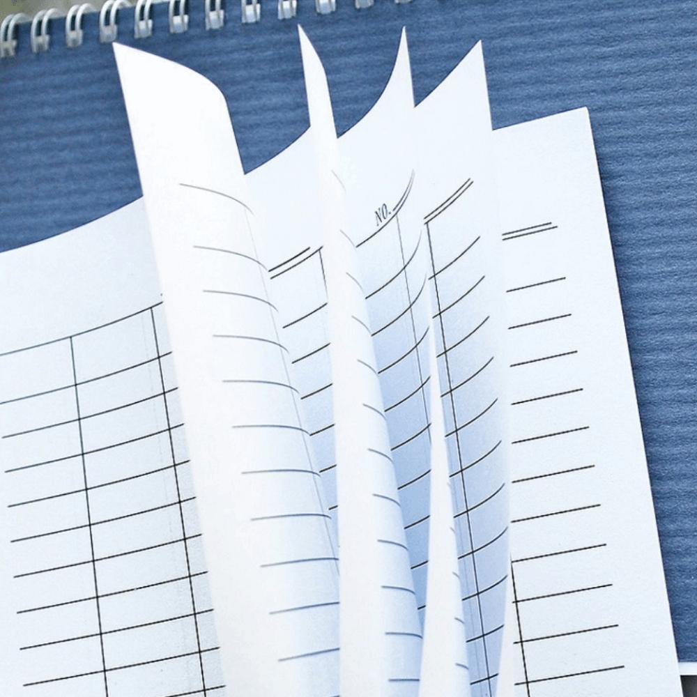 Sturdy Cover Financial Record Book Blank Grid Inventory Log Book  Tracking Time