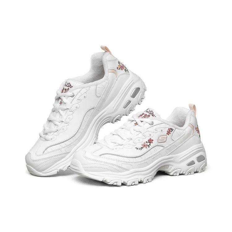Skechers D'lites 1.0 'White Floral' Women's 66666325-WHT