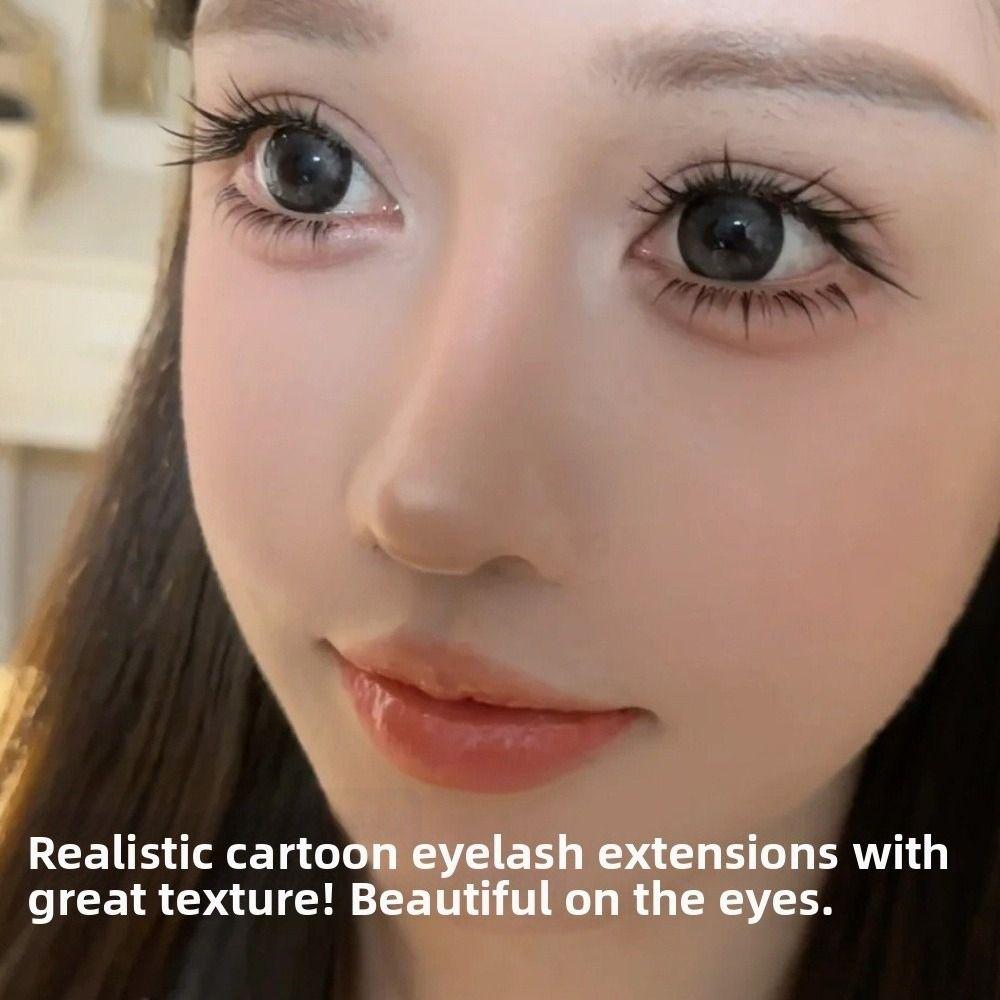 10-14MM DIY Lashes Extension Without Glue 6 Rows Fake Eyelashes Black Swan False Eyelashes Party
