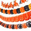 3Meter Halloween Hanging Garland Bat Pumpkin Ghosts Spider Paper Banner Halloween Party Decorations Horror Props
