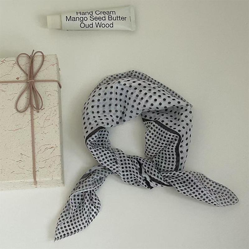 Cotton Linen Small Square Scarf Scarf Fresh Breathable For Women Hairband Versatile Triangular Scarf Necktie Fart Curtain