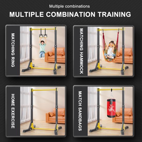 Stacja do podciągania, Przenośny drążek do podciągania, Wolnostojący drążek do podciągania do domowej siłowni, Stacja do podciągania 400LBS z 11-stopniową regulacją