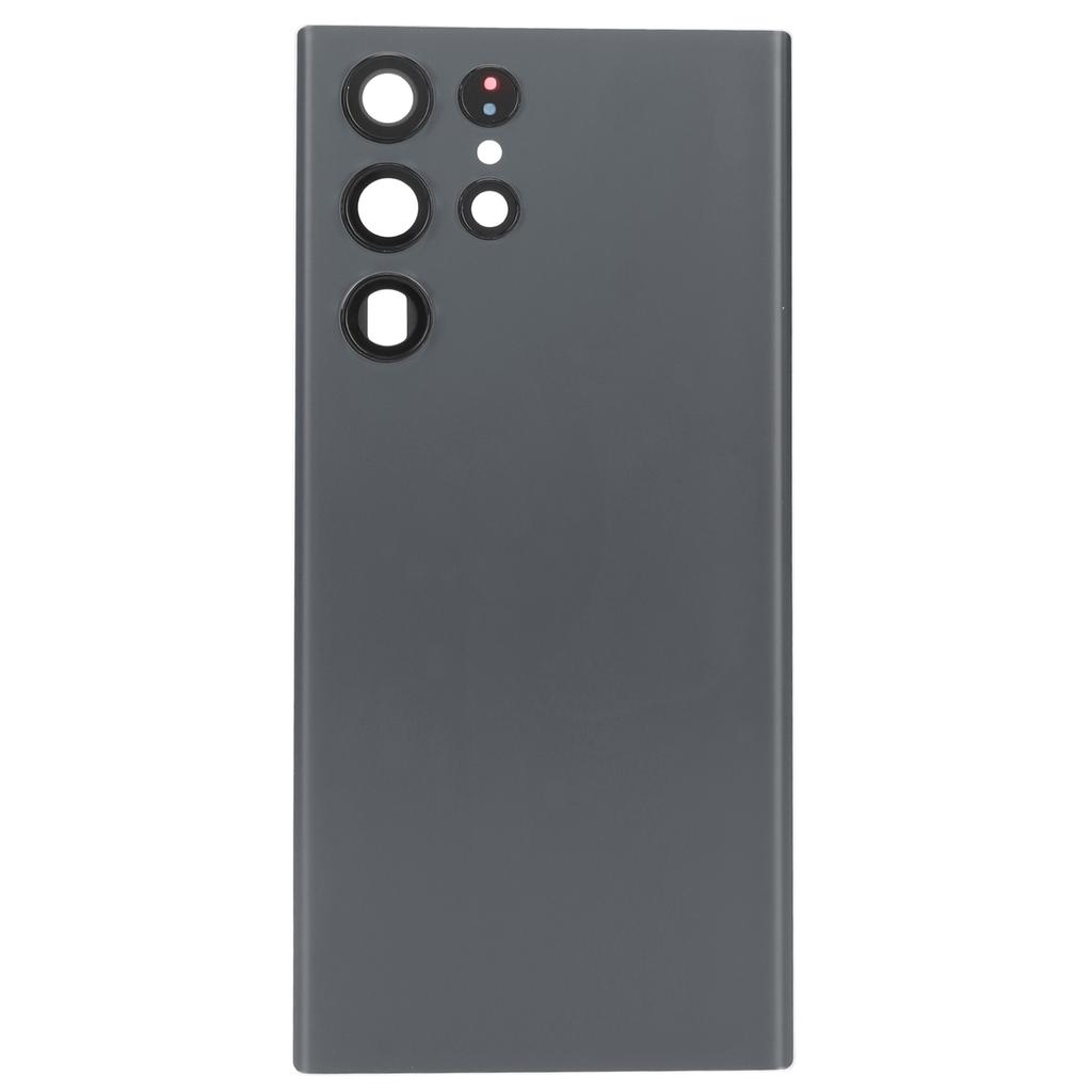 Back Glass Cover Waterproof Housing Door with Camera Glass Lens and Tape Parts Replacement For Samsung Galaxy S22 Ultra