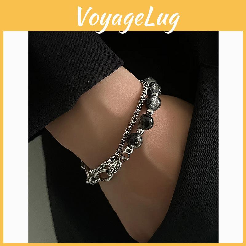 Titanium Steel Chain Bracelet For Men And Women Handmade Geometric Design Fashion Accessory