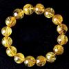 Pulsera de Cuarzo Rutilado Dorado Natural para Parejas - Cuentas que Cambian la Suerte en Citrino Amarillo para Hombres y Mujeres