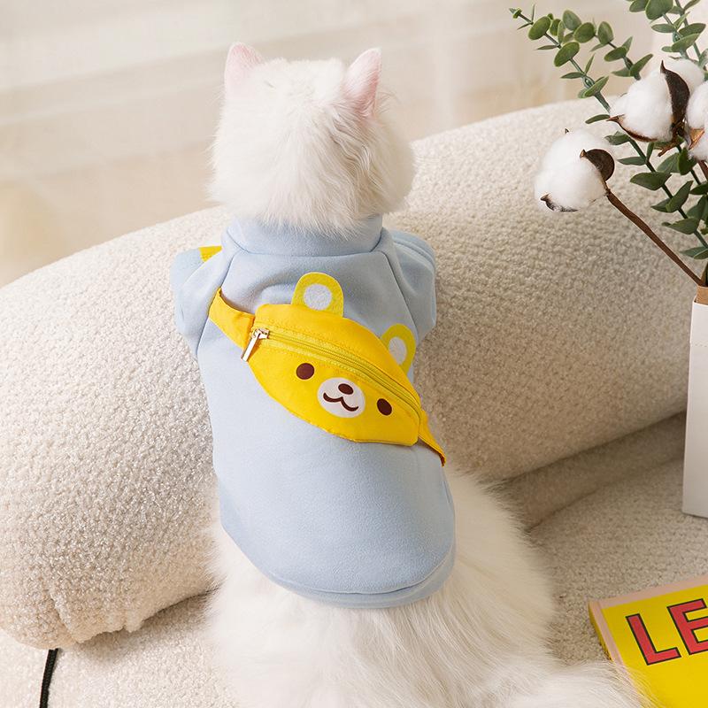 Puppy dog clothes autumn and winter warm teddy bear small puppy cat two feet clothing pet