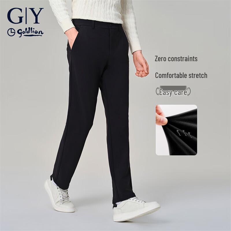 Goldlion Men s Autumn/Winter Straight-Leg Casual Trousers 35