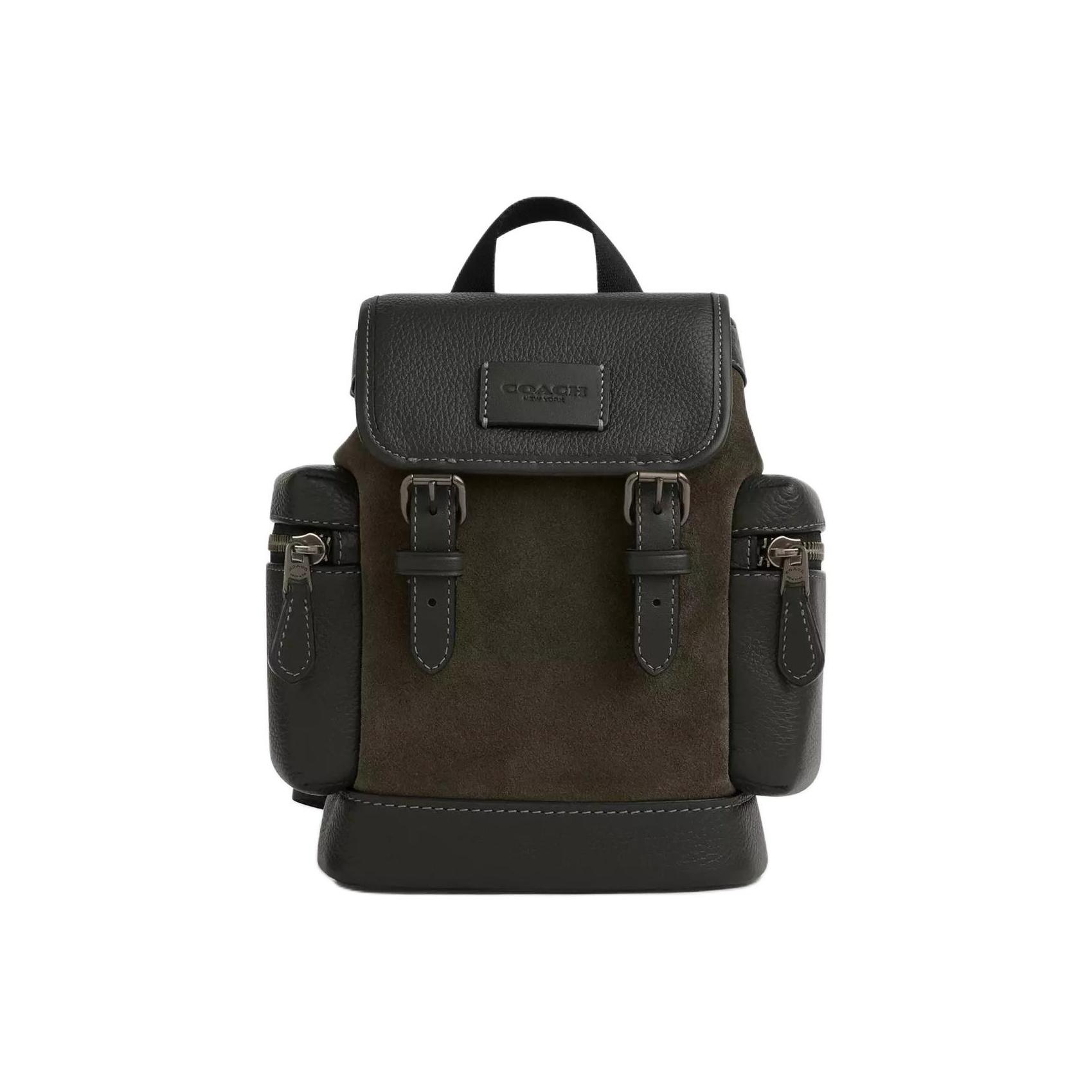 

Coach Sprint 14 Adjustable Shoulder Strap Suede And Leather Mini Crossbody Bag Unisex crossbody bag Uniform-Green CCE79-QBRJ5 Basic Set (Bag+Dust Bag)