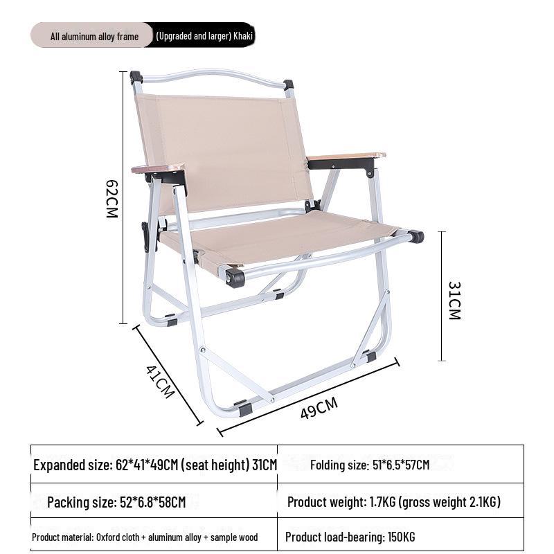 "Kermit Portable Ultralight Folding Camping Chair for Outdoor Beach and Picnic"