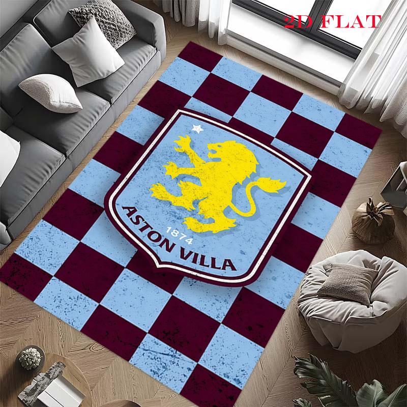 Aston Villa Logo Carpet Rug for Living Room Bedroom Home Sofa Decoration,Kids Play Nonslip Floor Mat