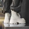Fashion Fashion High Quality Casual Leather Outdoor Office Shoes Thick Bottom Designers Lace Up Ankle Boots Italian Mens High Top Boots