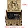You'll Be In My Heart Wooden Music Box Mechanical Movement Special Cute Wooden Friends Family Christmas Gift