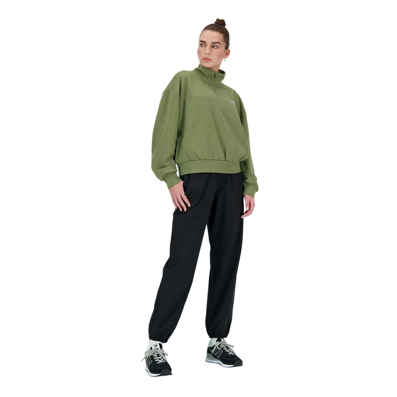 

New Balance Woven Pants Athletics Stretch Woven Jogger Pants BK Women s (WP41572) (Black)