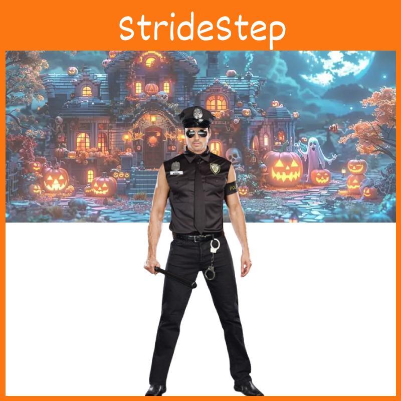 Halloween Adult Costumes America Police Dirty Cop Shirt Fancy Cosplay Clothing