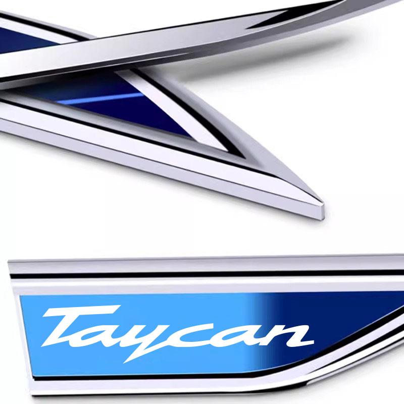 Car Body Logo Decoration Metal Sticker Accessories For Porsche Panamera Taycan 911 718 Macan Cayenne Boxster Cayman 918 Pajun