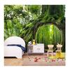 Green Forest Tree 3D Wallpaper Stereoscopic Mural Wall Painting Living Room Bedroom Background Murals