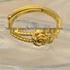 Elegant Women's Gold-Plated Rose Flower Ring - Fashionable, Luxurious, and Sweet.