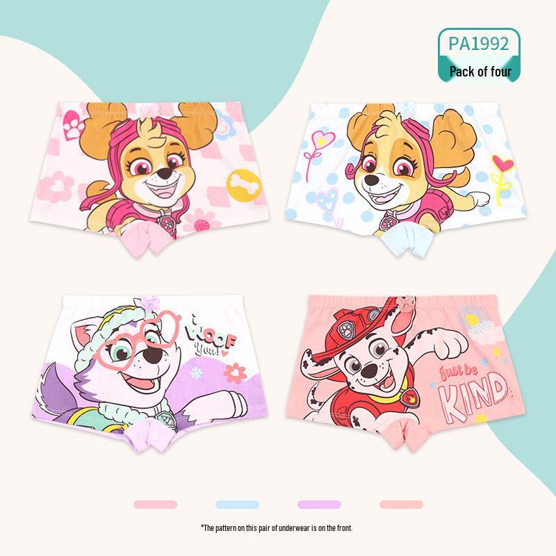 Paw Patrol Toddler & Kids Antibacterial Boxer Briefs - Non-Pinching, 7-Pack, Girls Size 120