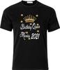 Personalised Birthday Queen Full Colour D.T.F Black Cotton T Shirt Mens Womens Tees Top