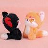 Soft Animal Wolf Plush Doll Keychain Cute Emotion Wolf Toy Stuffed Lovely Key Ring Women Girl Kids Birthyday Gift